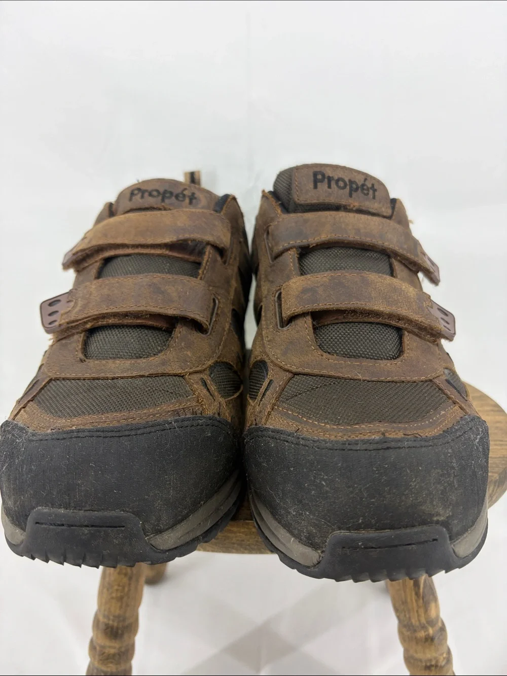 Propet Mens Connelly Adjustable Veclro Strap Brown Leather Walk Shoes, 11 XX 5E